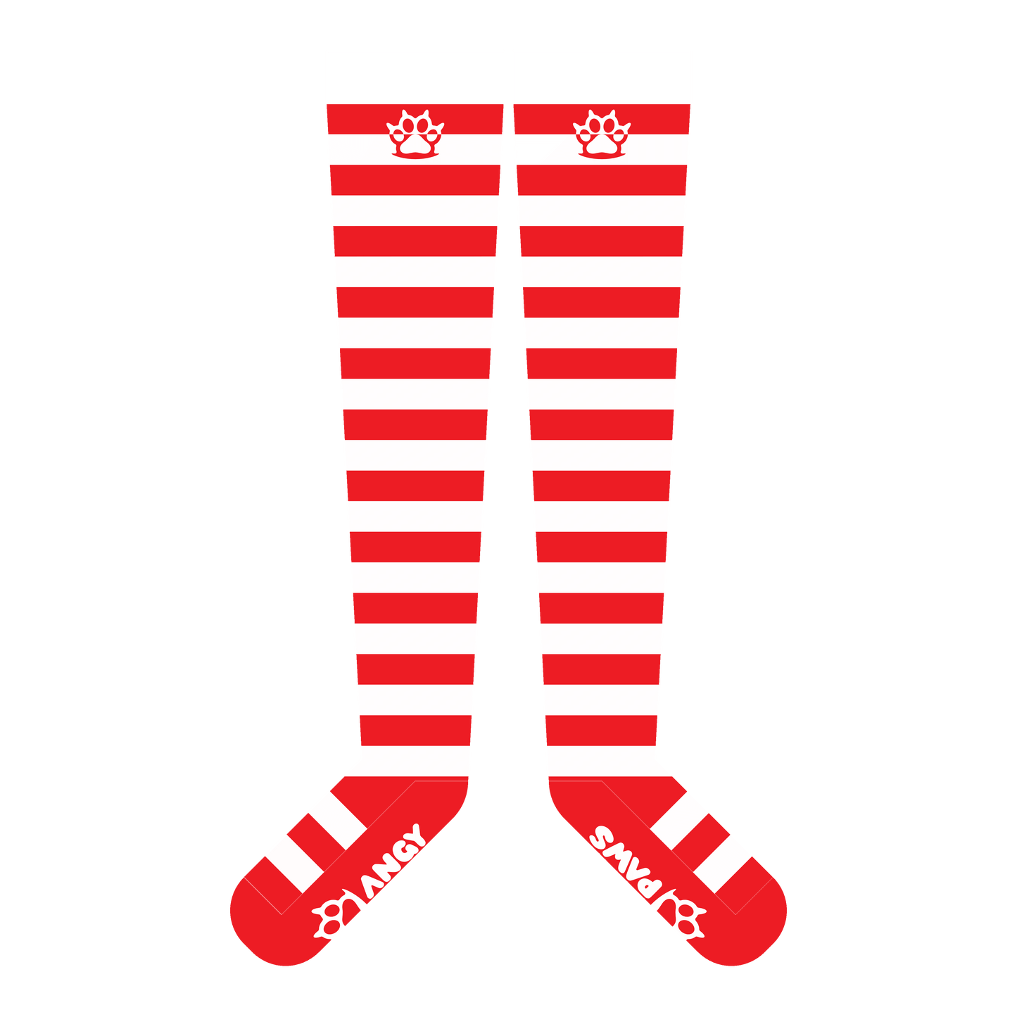 Red vs White Thigh High Sockies