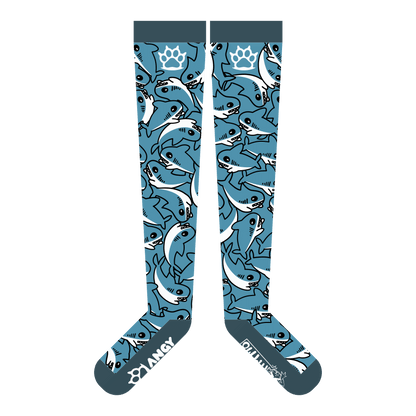 Chaussettes montantes « Attaque de requin »