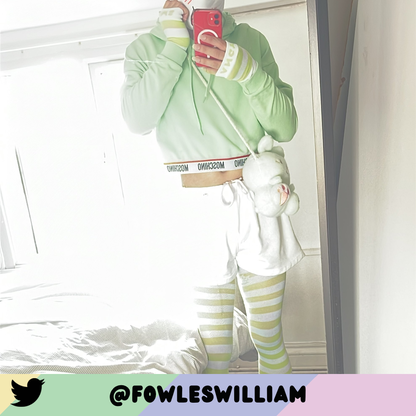Pastel Green vs White Arm Warmers