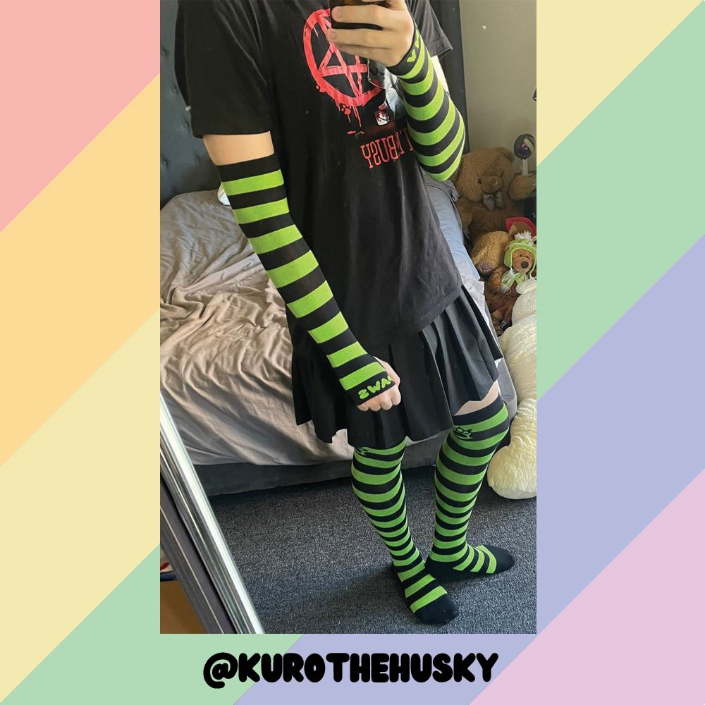 Neon Green vs Black Arm Warmers